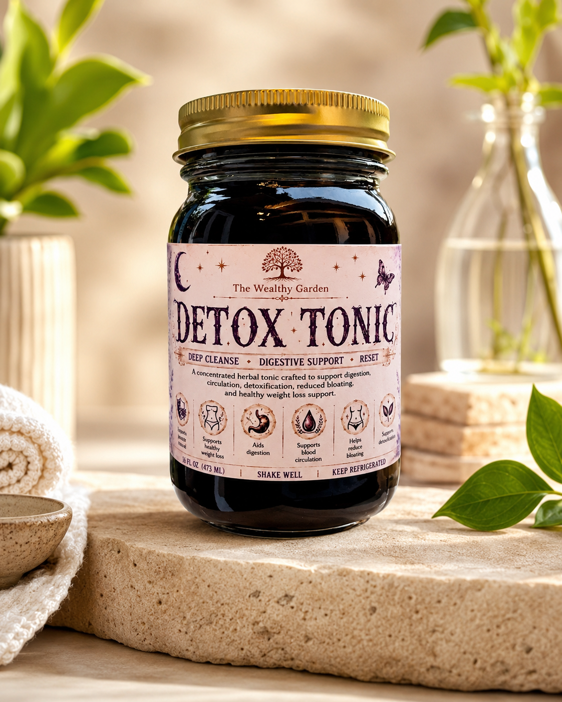 4-Day Detox Tonic | 16-Herb Parasite Cleanse + Weight Loss Support