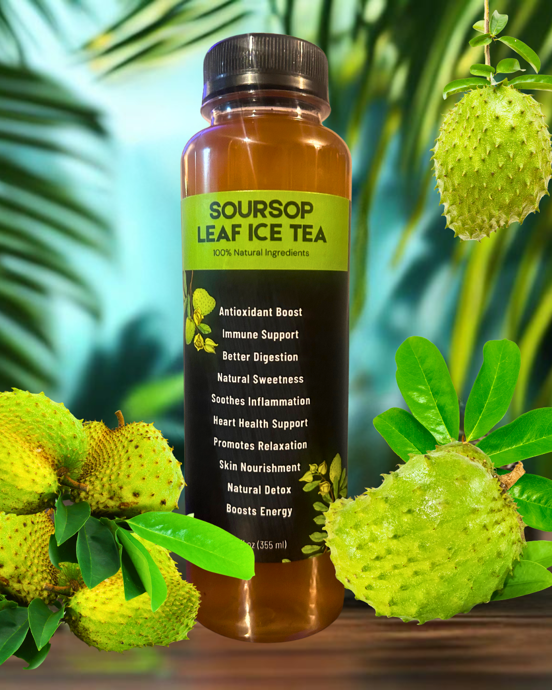 Soursop Ice Tea – 12 oz Bottle (6 Pack)